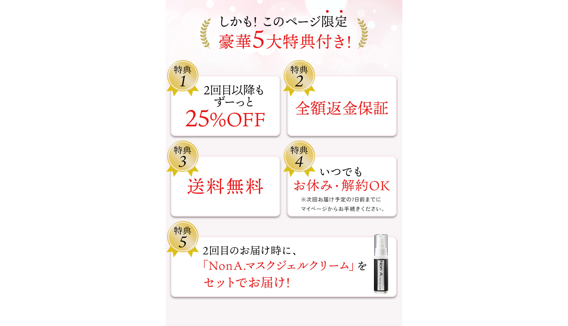 しかも！このページ限定豪華6大特典付き！